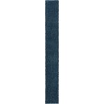 Rug Unique Loom Davos Shag Marine Blue Runner 2' 7 x 20' 0