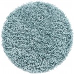 Rug Unique Loom Davos Shag Aqua Round 2' 0 x 2' 0