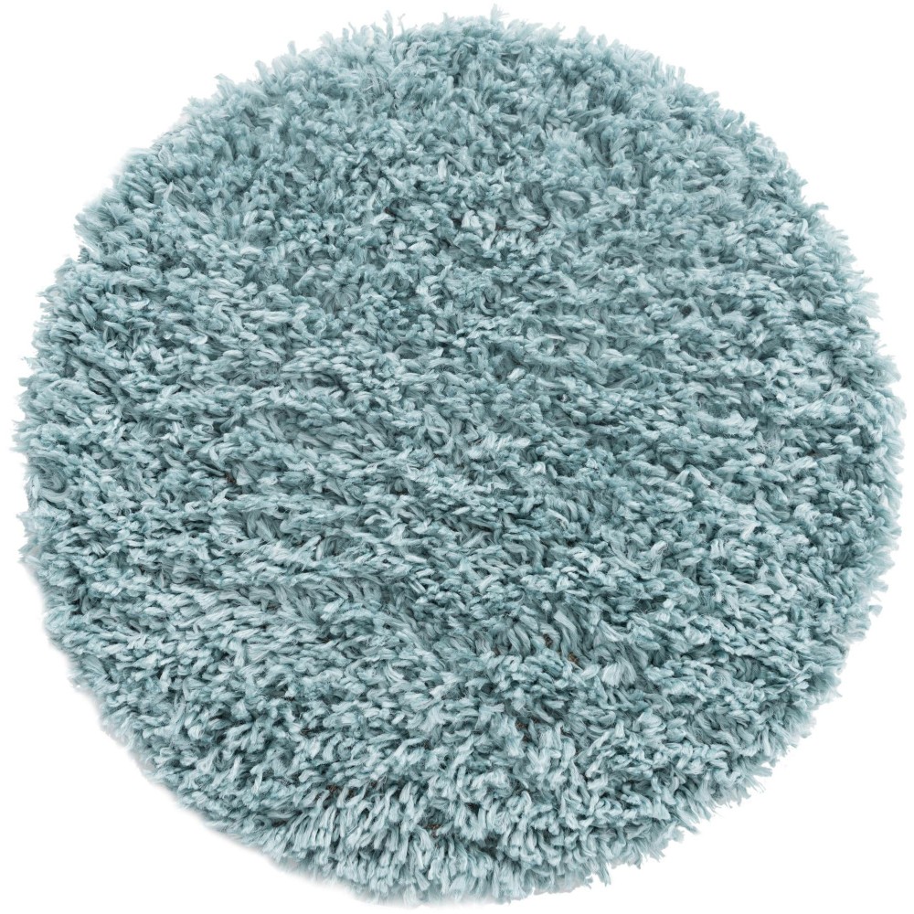 Rug Unique Loom Davos Shag Aqua Round 2' 0 x 2' 0 Rug Unique Loom Davos Shag Aqua Round 2' 0 x 2' 0