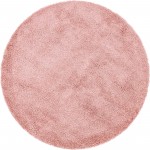 Rug Unique Loom Davos Shag Dusty Rose Round 5' 0 x 5' 0