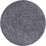 Rug Unique Loom Davos Shag Peppercorn Round 8' 0 x 8' 0