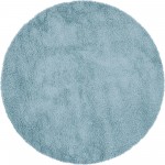 Rug Unique Loom Davos Shag Aqua Round 8' 0 x 8' 0