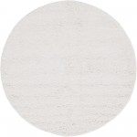 Rug Unique Loom Davos Shag Ivory Round 8' 0 x 8' 0