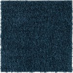 Rug Unique Loom Davos Shag Marine Blue Square 3' 3 x 3' 3