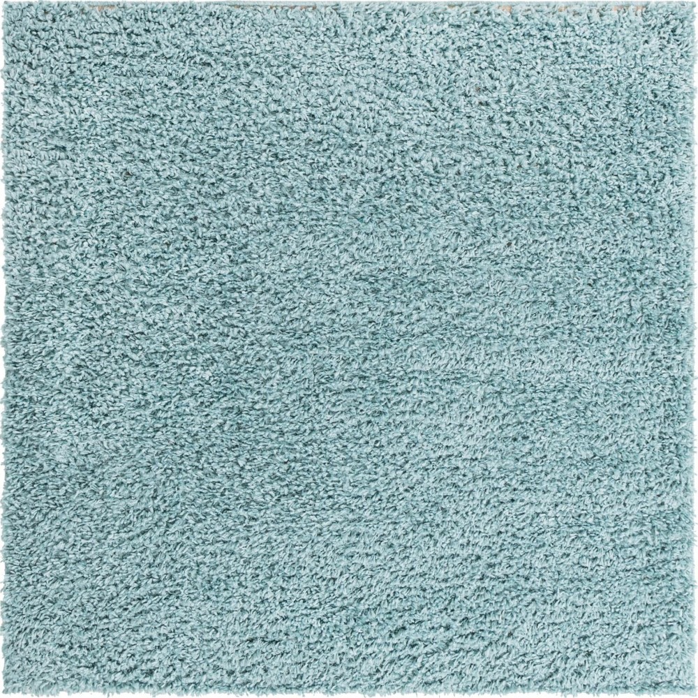 Rug Unique Loom Davos Shag Aqua Square 5' 0 x 5' 0 Rug Unique Loom Davos Shag Aqua Square 5' 0 x 5' 0
