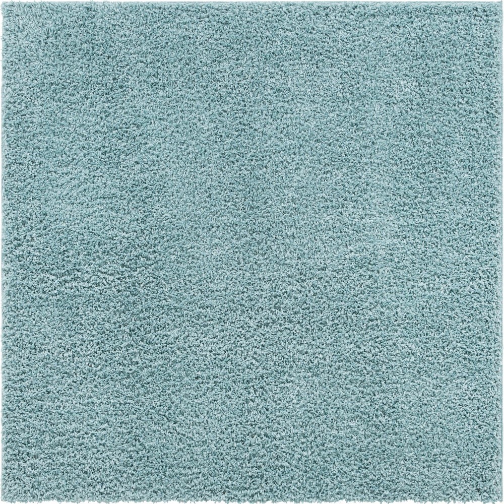 Rug Unique Loom Davos Shag Aqua Square 7' 0 x 7' 0 Rug Unique Loom Davos Shag Aqua Square 7' 0 x 7' 0
