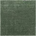 Rug Unique Loom Davos Shag Sage Square 7' 0 x 7' 0