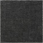Rug Unique Loom Davos Shag Peppercorn Square 8' 0 x 8' 0