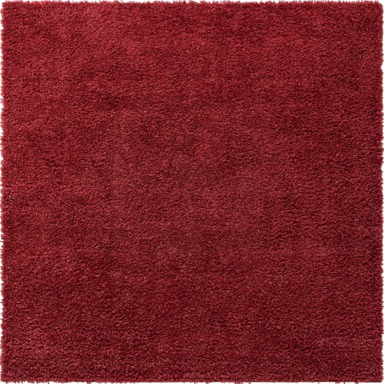 Rug Unique Loom Davos Shag Poppy Square 8' 0 x 8' 0