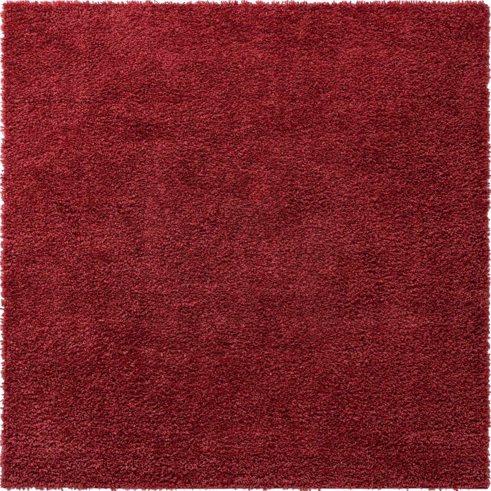 Rug Unique Loom Davos Shag Poppy Square 8' 0 x 8' 0