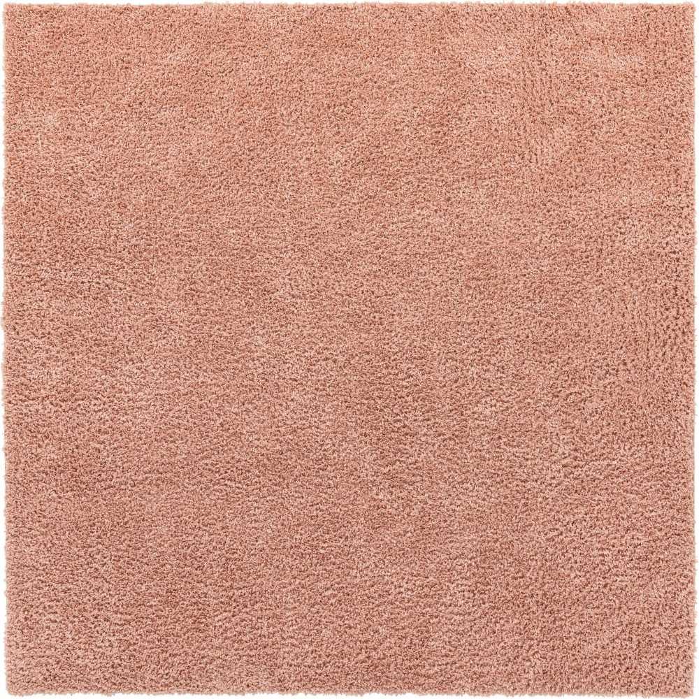 Rug Unique Loom Davos Shag Dusty Rose Square 10' 0 x 10' 0