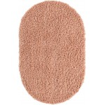 Rug Unique Loom Davos Shag Dusty Rose Oval 3' 3 x 5' 3