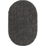 Rug Unique Loom Davos Shag Peppercorn Oval 5' 0 x 8' 0