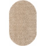 Rug Unique Loom Davos Shag Linen Oval 7' 10 x 10' 0