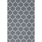 Rug Unique Loom Decatur Dark Gray Rectangular 4' 2 x 6' 0