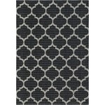 Rug Unique Loom Decatur Black Rectangular 4' 2 x 6' 0