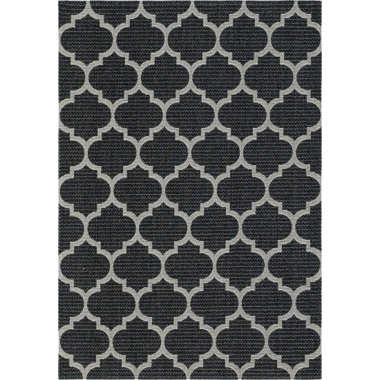 Rug Unique Loom Decatur Black Rectangular 4' 2 x 6' 0