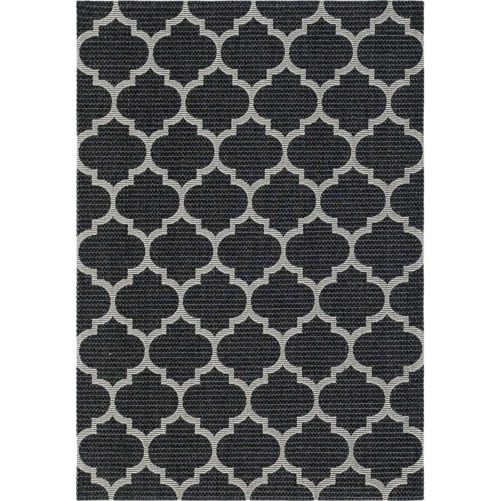 Rug Unique Loom Decatur Black Rectangular 4' 2 x 6' 0 Rug Unique Loom Decatur Black Rectangular 4' 2 x 6' 0