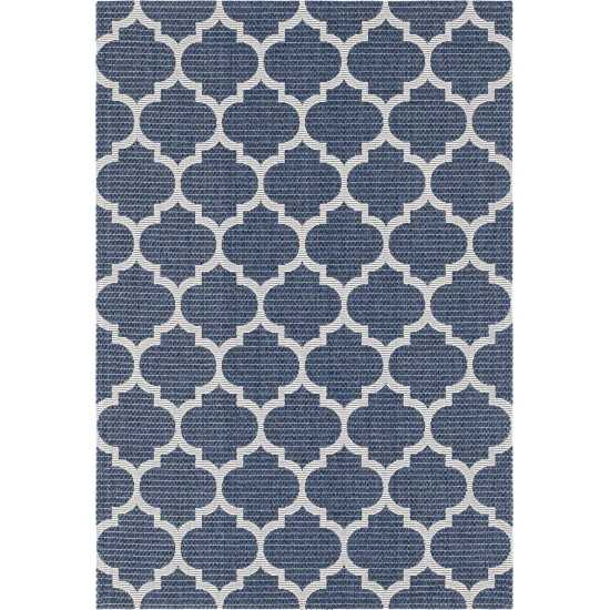 Rug Unique Loom Decatur Navy Blue Rectangular 4' 2 x 6' 0