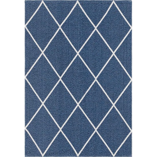 Rug Unique Loom Decatur Navy Blue Rectangular 4' 2 x 6' 0