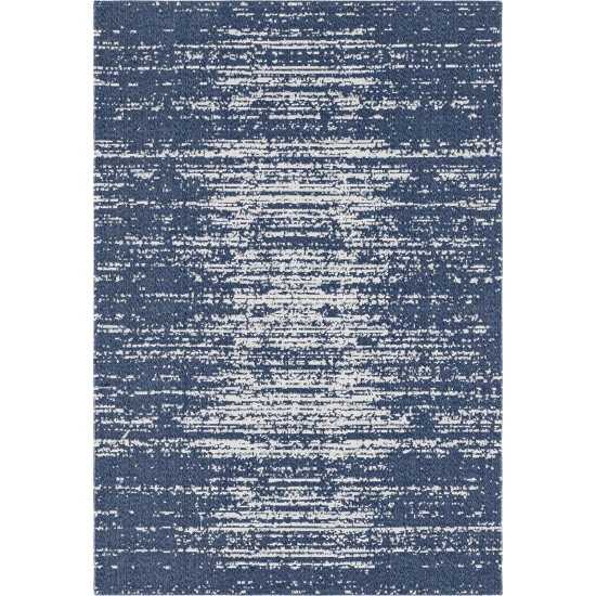 Rug Unique Loom Decatur Navy Blue Rectangular 4' 2 x 6' 0