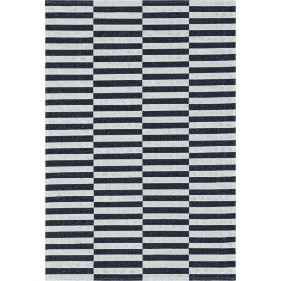 Rug Unique Loom Decatur Black Rectangular 4' 2 x 6' 0