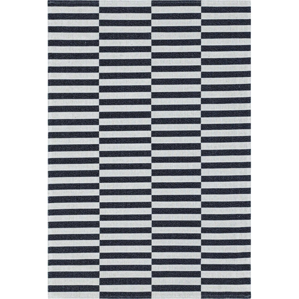 Rug Unique Loom Decatur Black Rectangular 4' 2 x 6' 0