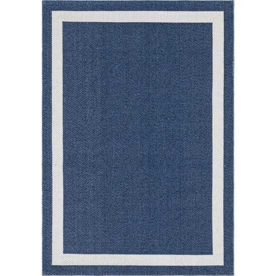 Rug Unique Loom Decatur Navy Blue Rectangular 4' 2 x 6' 0