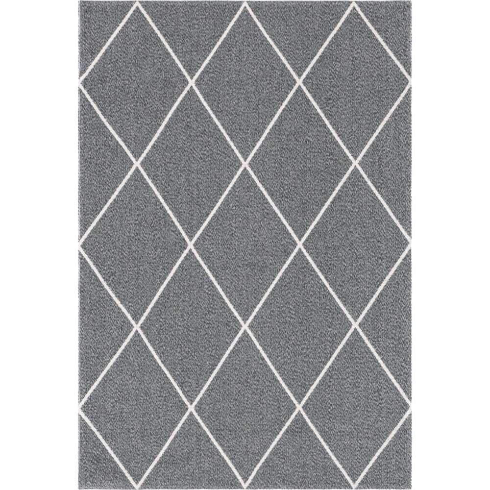 Rug Unique Loom Decatur Dark Gray Rectangular 5' 2 x 7' 5