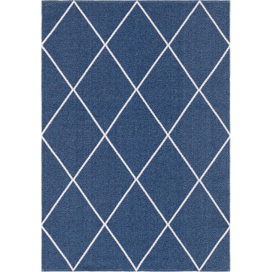 Rug Unique Loom Decatur Navy Blue Rectangular 5' 2 x 7' 5