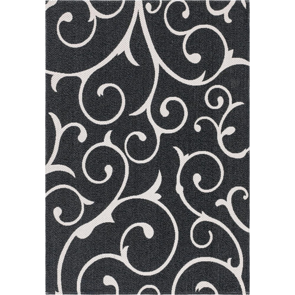 Rug Unique Loom Decatur Black Rectangular 5' 2 x 7' 5 Rug Unique Loom Decatur Black Rectangular 5' 2 x 7' 5