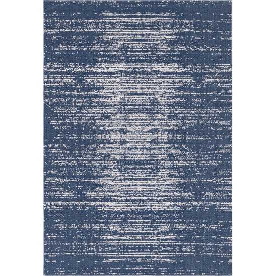 Rug Unique Loom Decatur Navy Blue Rectangular 5' 2 x 7' 5