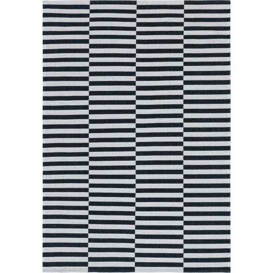 Rug Unique Loom Decatur Black Rectangular 5' 2 x 7' 5