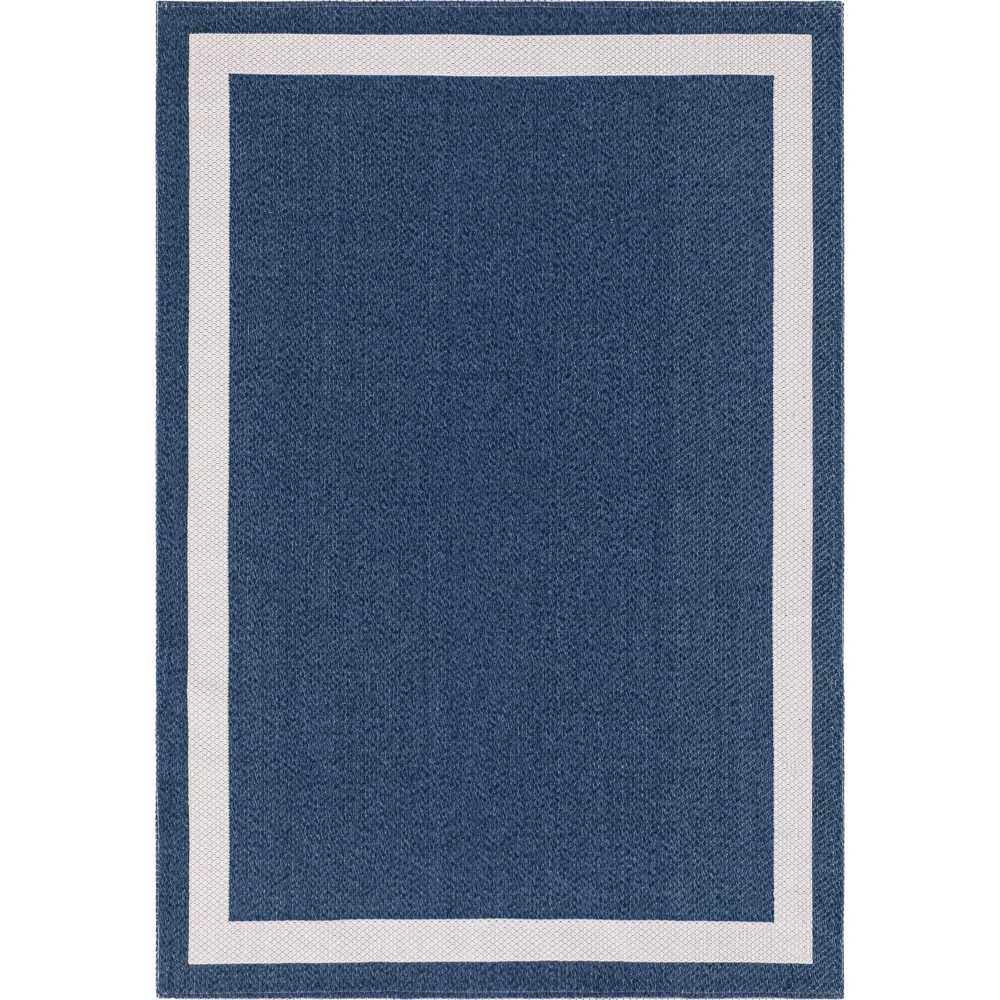 Rug Unique Loom Decatur Navy Blue Rectangular 5' 2 x 7' 5