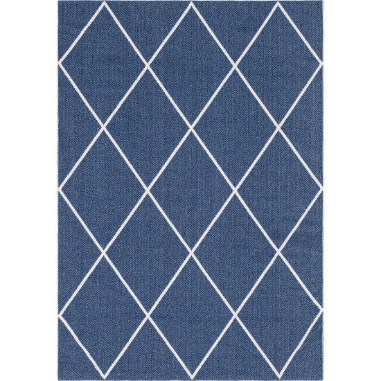 Rug Unique Loom Decatur Navy Blue Rectangular 6' 4 x 9' 0