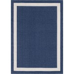 Rug Unique Loom Decatur Navy Blue Rectangular 6' 4 x 9' 0