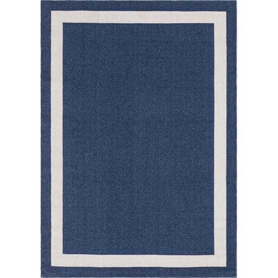 Rug Unique Loom Decatur Navy Blue Rectangular 6' 4 x 9' 0