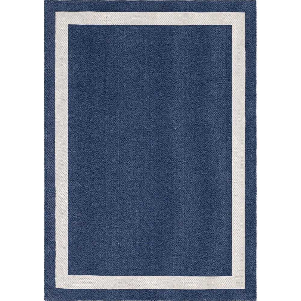 Rug Unique Loom Decatur Navy Blue Rectangular 6' 4 x 9' 0