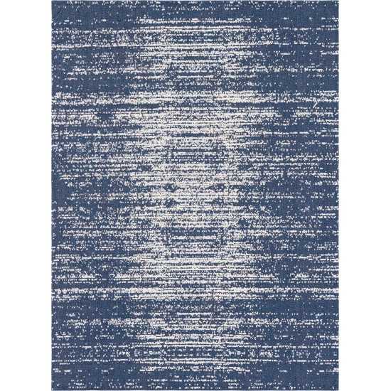 Rug Unique Loom Decatur Navy Blue Rectangular 7' 5 x 10' 0