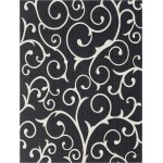 Rug Unique Loom Decatur Black Rectangular 8' 5 x 11' 4