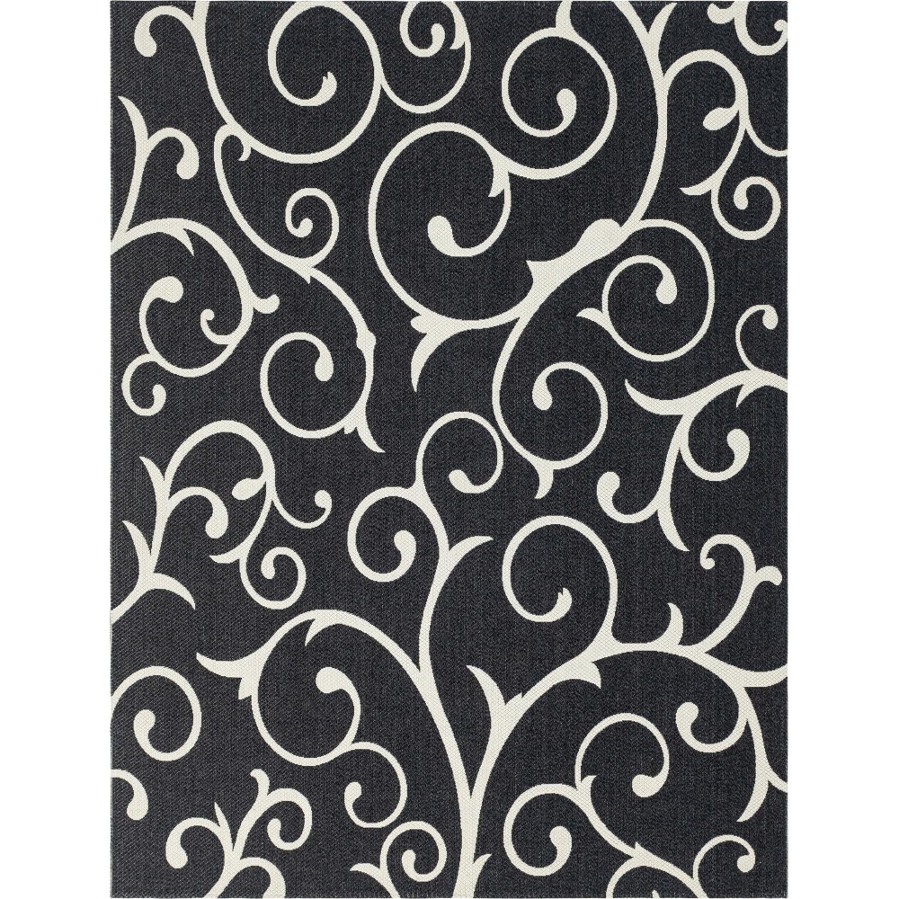 Rug Unique Loom Decatur Black Rectangular 8' 5 x 11' 4 Rug Unique Loom Decatur Black Rectangular 8' 5 x 11' 4