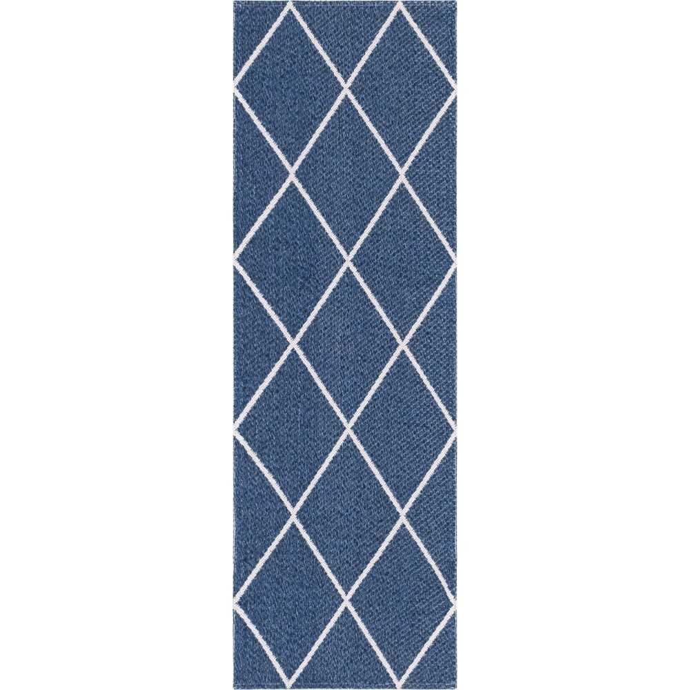 Rug Unique Loom Decatur Navy Blue Runner 2' 0 x 6' 0 Rug Unique Loom Decatur Navy Blue Runner 2' 0 x 6' 0