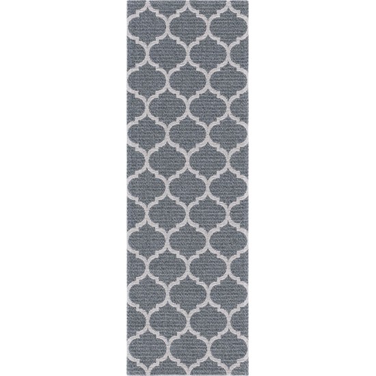 Rug Unique Loom Decatur Dark Gray Runner 2' 2 x 6' 0