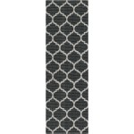 Rug Unique Loom Decatur Black Runner 2' 2 x 6' 0