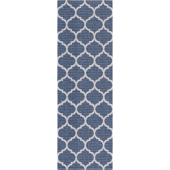 Rug Unique Loom Decatur Navy Blue Runner 2' 2 x 6' 0