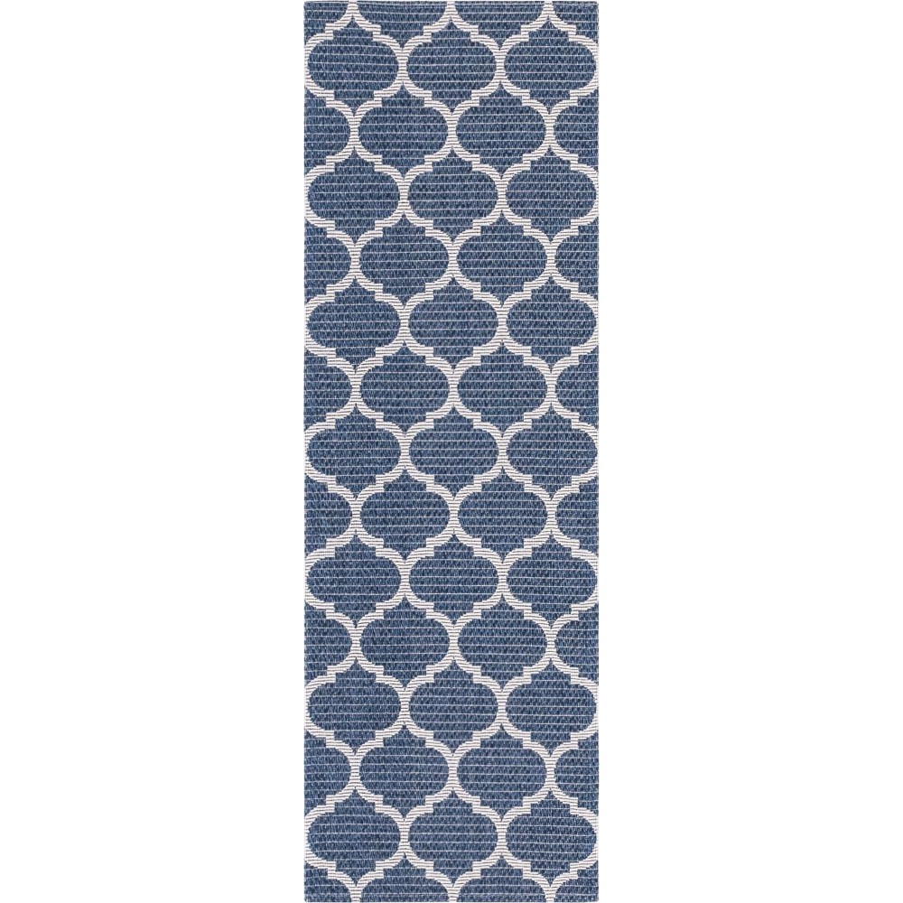 Rug Unique Loom Decatur Navy Blue Runner 2' 2 x 6' 0