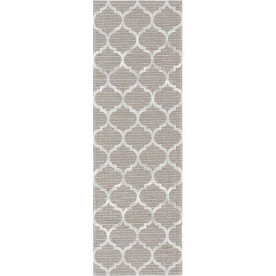 Rug Unique Loom Decatur Taupe Runner 2' 2 x 6' 0