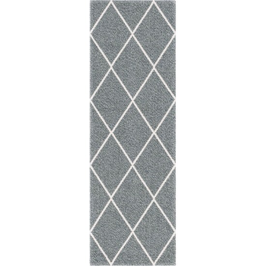 Rug Unique Loom Decatur Dark Gray Runner 2' 2 x 6' 0