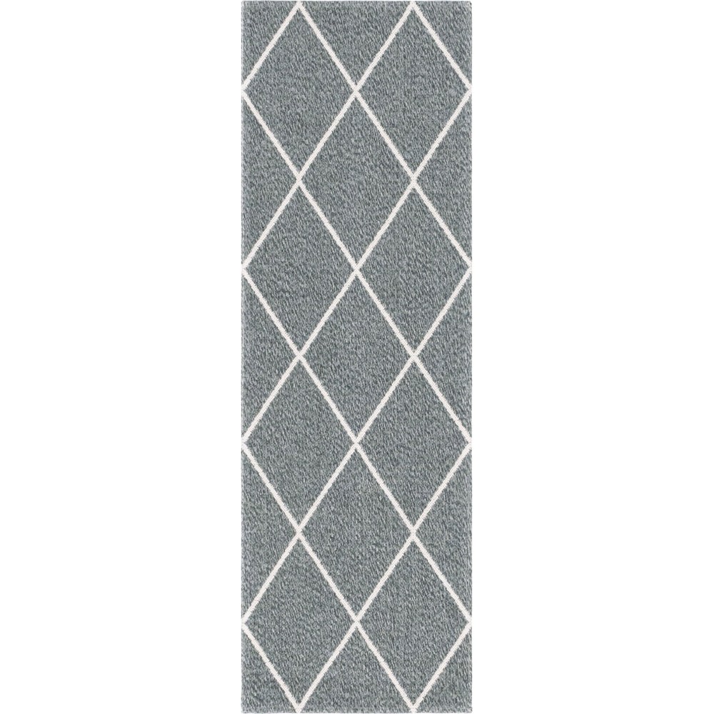 Rug Unique Loom Decatur Dark Gray Runner 2' 2 x 6' 0