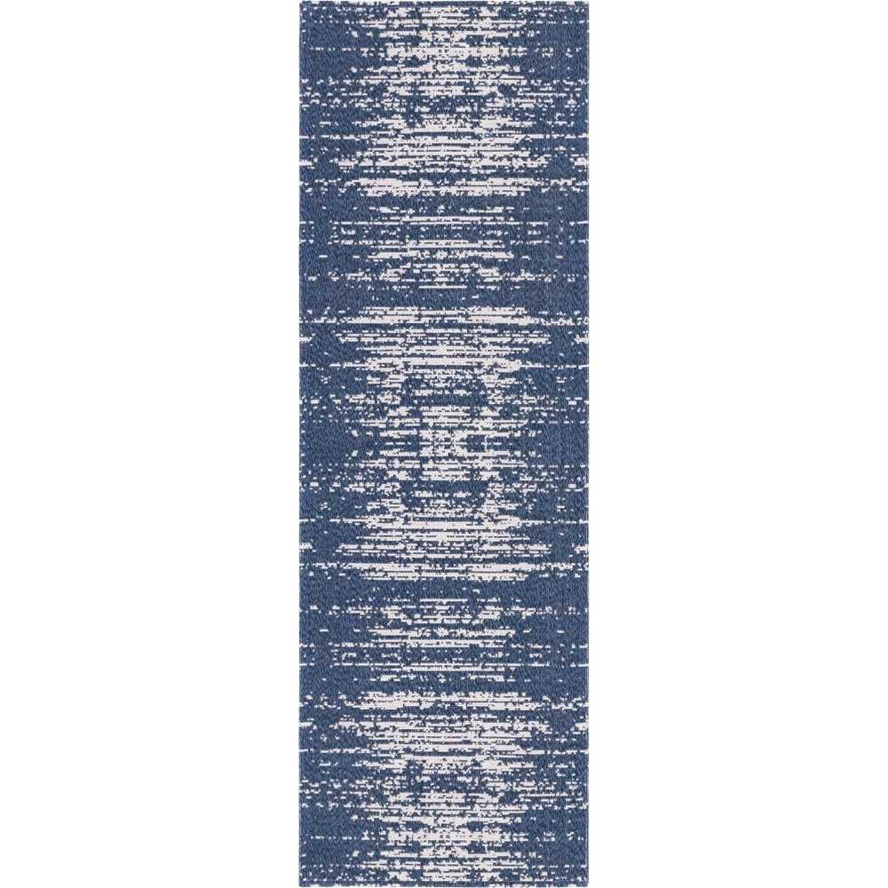 Rug Unique Loom Decatur Navy Blue Runner 2' 2 x 6' 0 Rug Unique Loom Decatur Navy Blue Runner 2' 2 x 6' 0